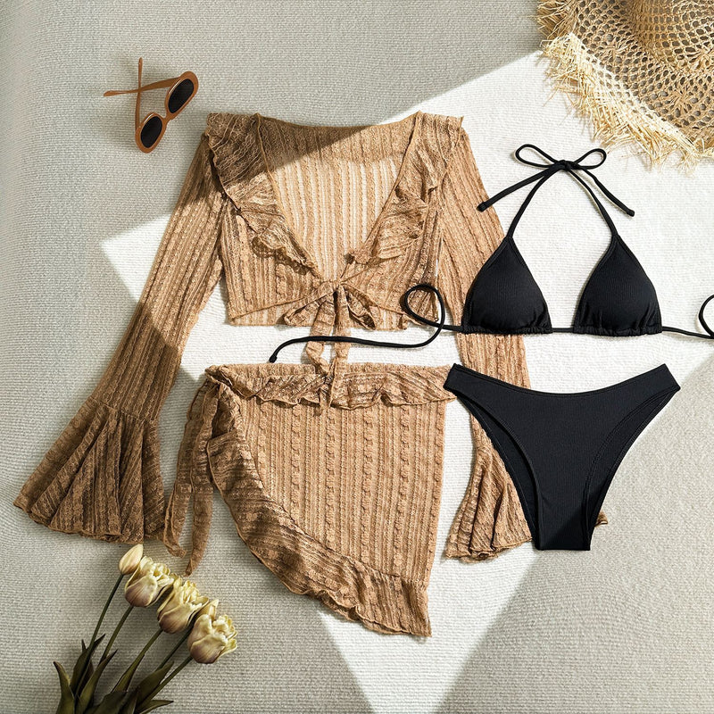 Enchanted Lace & Mesh Seduction 4-Piece Bikini