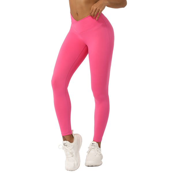 Cross V-shaped yoga cropped pants