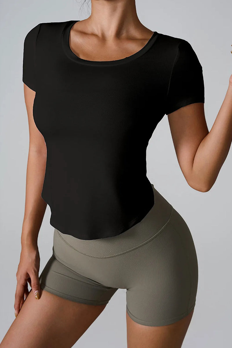 Refined Geometric Cutout Statement T-shirt