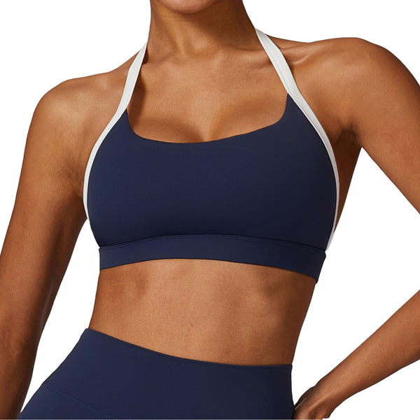 Hanging neck yoga quick drying sports bra