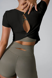 Refined Geometric Cutout Statement T-shirt