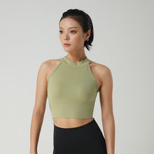 Load image into Gallery viewer, One Piece Chest Pad Back Yoga top
