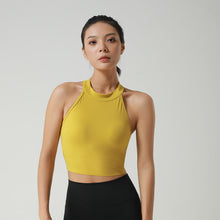 Load image into Gallery viewer, One Piece Chest Pad Back Yoga top
