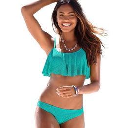 Brazilian Cut-Out Push-Up Bikini Set with Strappy Detail