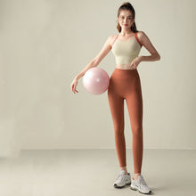 Load image into Gallery viewer, Cross Back Sports Set High Waist Hip Lifting Abdominal
