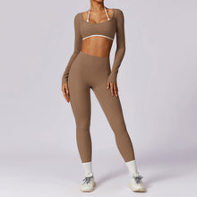 Load image into Gallery viewer, Yoga suit set tight fitting sports and fitness suit for women
