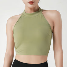 Load image into Gallery viewer, One Piece Chest Pad Back Yoga top
