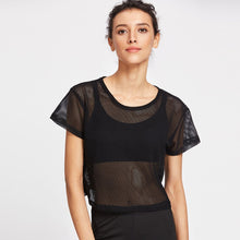 Load image into Gallery viewer, Summer Women&#39;s Mesh Yoga Top

