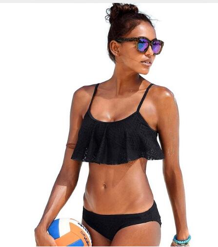 Brazilian Cut-Out Push-Up Bikini Set with Strappy Detail