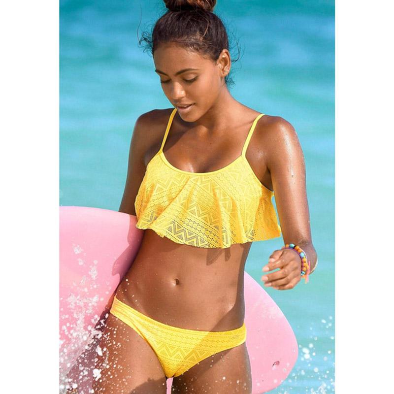 Brazilian Cut-Out Push-Up Bikini Set with Strappy Detail