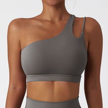 Load image into Gallery viewer, Asymmetrical Aura Cloud-Back Performance Bra
