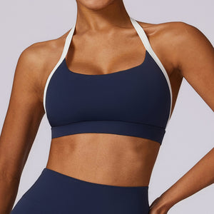 Hanging neck yoga quick drying sports bra