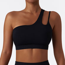 Load image into Gallery viewer, Asymmetrical Aura Cloud-Back Performance Bra
