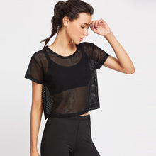 Load image into Gallery viewer, Summer Women&#39;s Mesh Yoga Top
