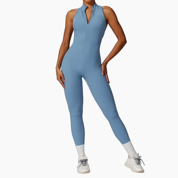 Quick-drying Zipper Yoga Jumpsuit Fitness