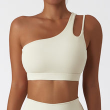 Load image into Gallery viewer, Asymmetrical Aura Cloud-Back Performance Bra

