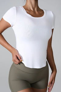 Refined Geometric Cutout Statement T-shirt
