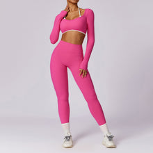 Load image into Gallery viewer, Yoga suit set tight fitting sports and fitness suit for women
