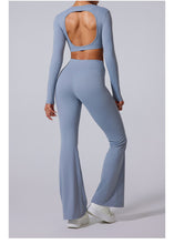 Load image into Gallery viewer, Nebula Sculpt Long Sleeve Wide-Leg Set | Rossfit100 Activewear
