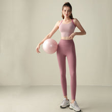 Load image into Gallery viewer, Cross Back Sports Set High Waist Hip Lifting Abdominal
