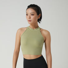 Load image into Gallery viewer, One Piece Chest Pad Back Yoga top

