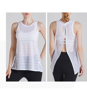 Sports Sleeveless t-Shirt Sexy Loose Fitness Blouse Top