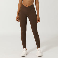 Load image into Gallery viewer, Cross V-shaped yoga cropped pants
