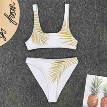 Load image into Gallery viewer, Lyra leaf higth waist bikini
