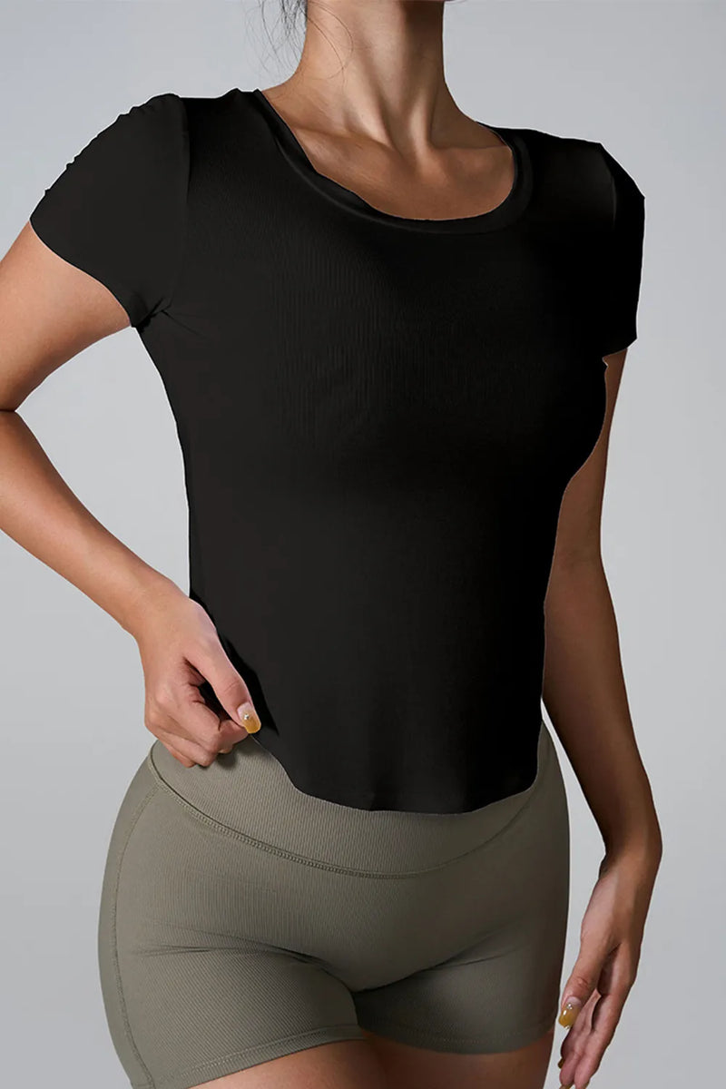 Refined Geometric Cutout Statement T-shirt