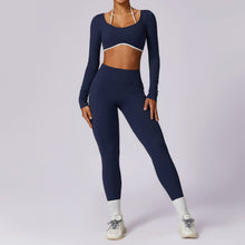 Load image into Gallery viewer, Yoga suit set tight fitting sports and fitness suit for women
